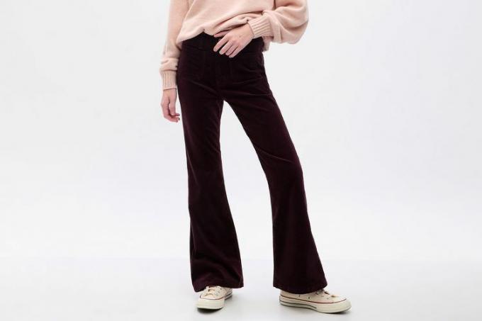 מכנסיים מתלקחים משנות ה-70 של GAP High Rise Velvet
