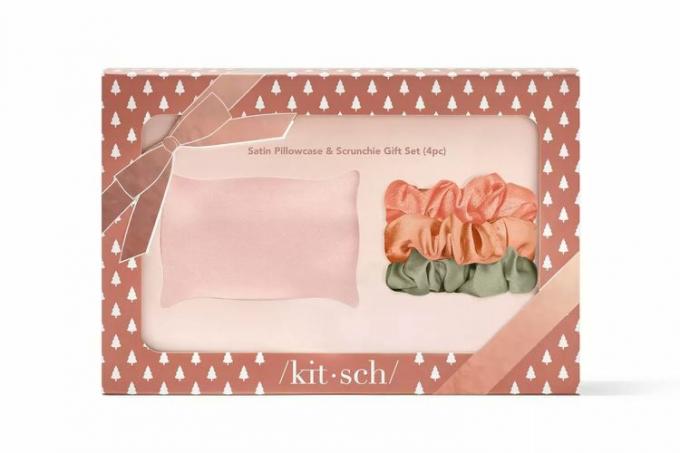 Target Kitsch סאטן ציפית Scrunchie עיצוב שיער סט מתנה - 4ct